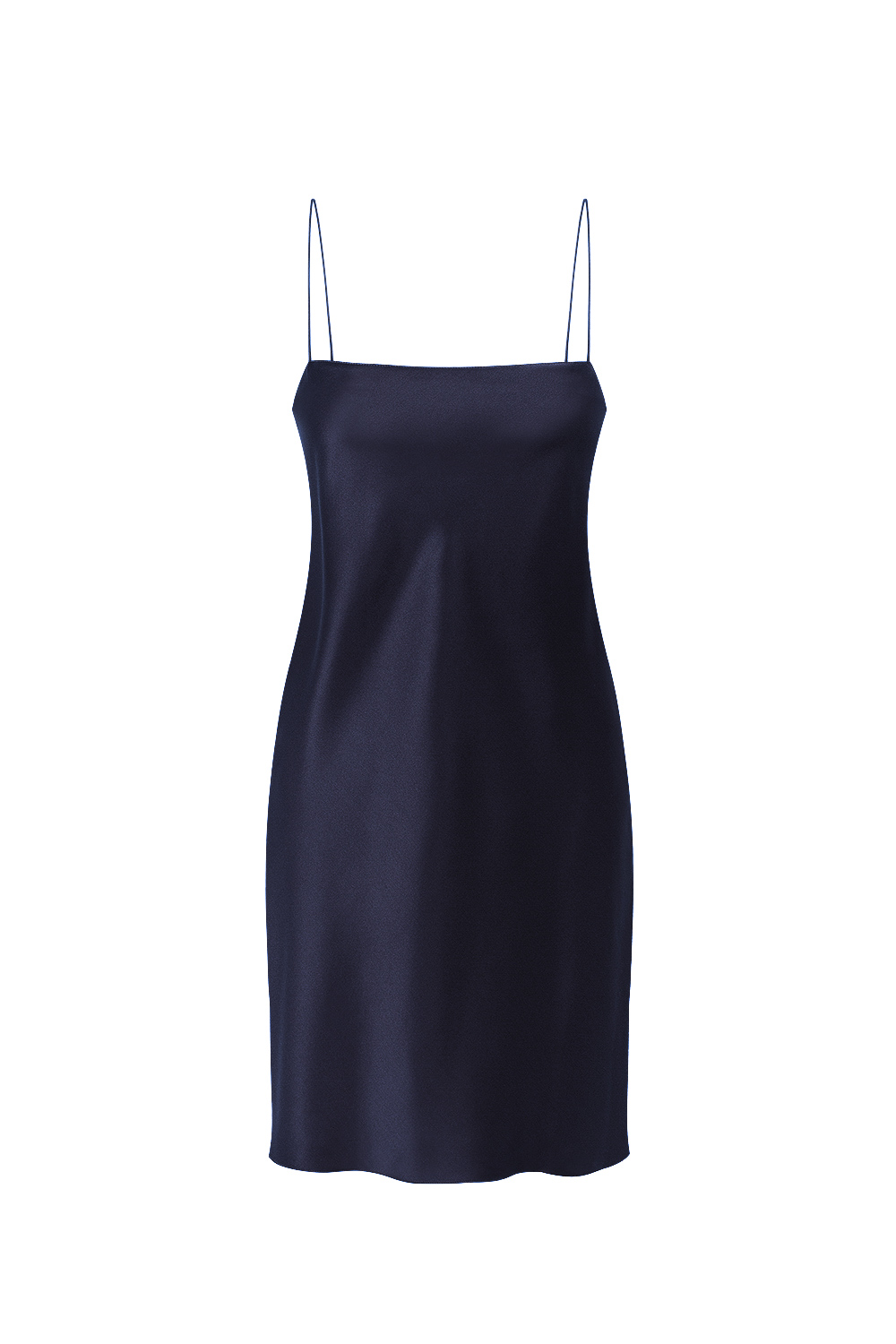 navy mini satin dress Solihu Mini Dress in Satin Navy