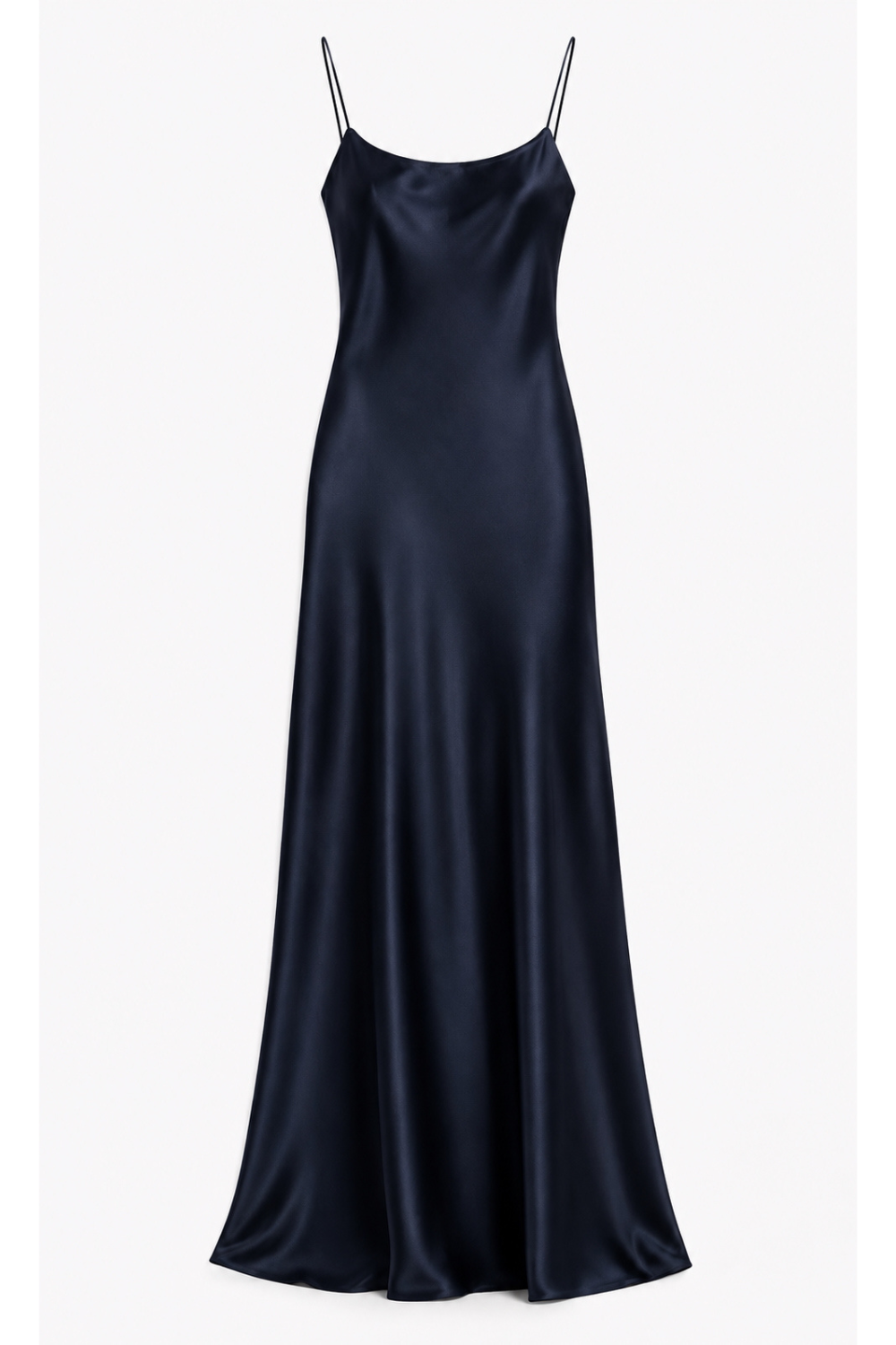Carolyn Navy maxi dress in Silk Satin