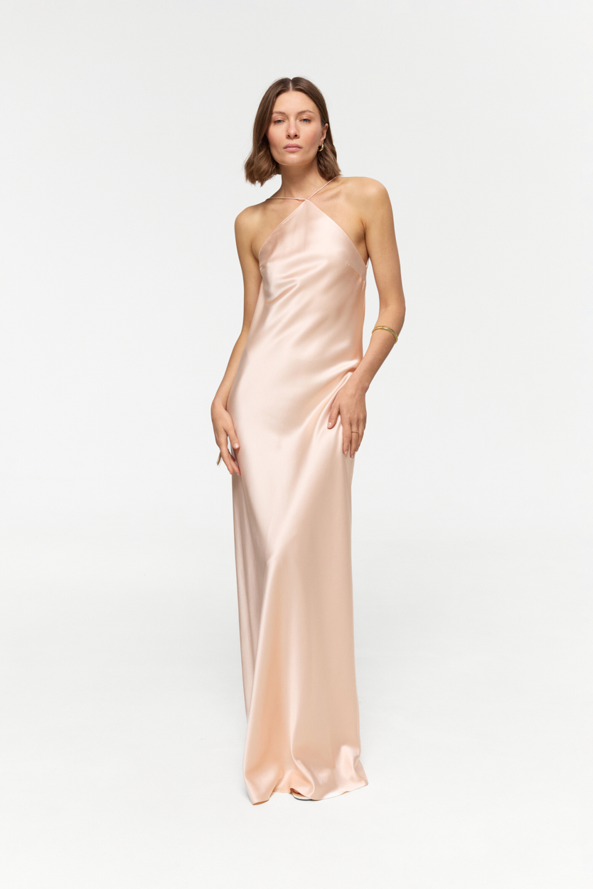 Dylan Sakura gown in heavy Silk Satin
