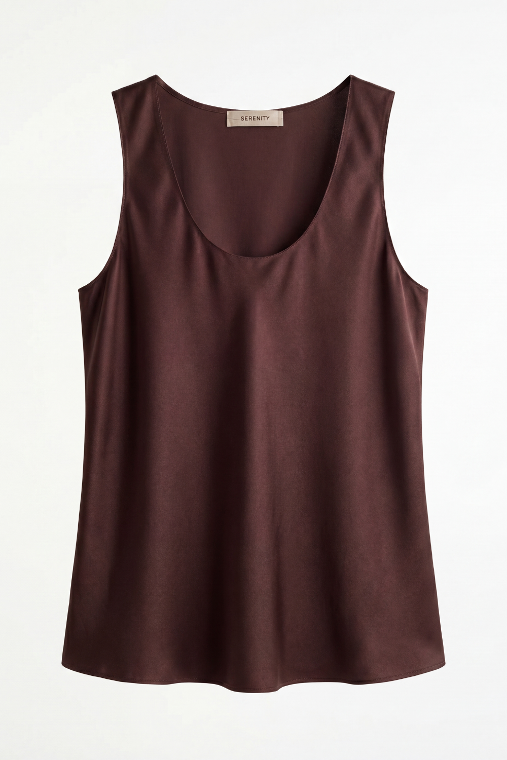 Dana Garnet-Brown tank top in Silk Twill