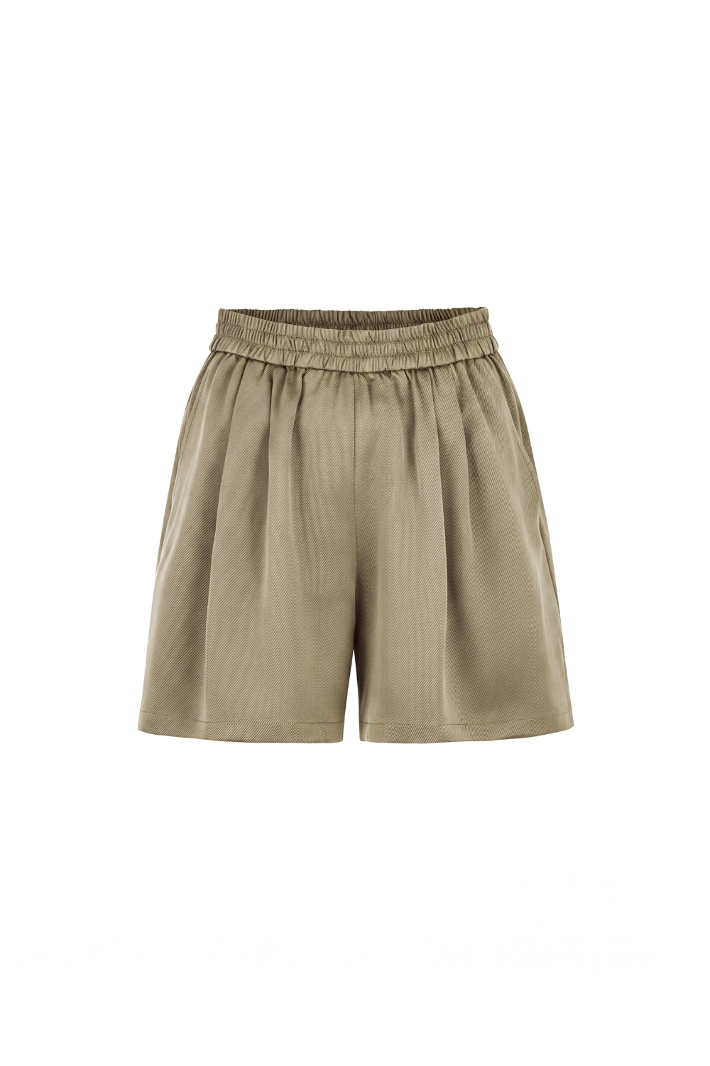 Loran Dusty-Sage shorts in Silk Twill