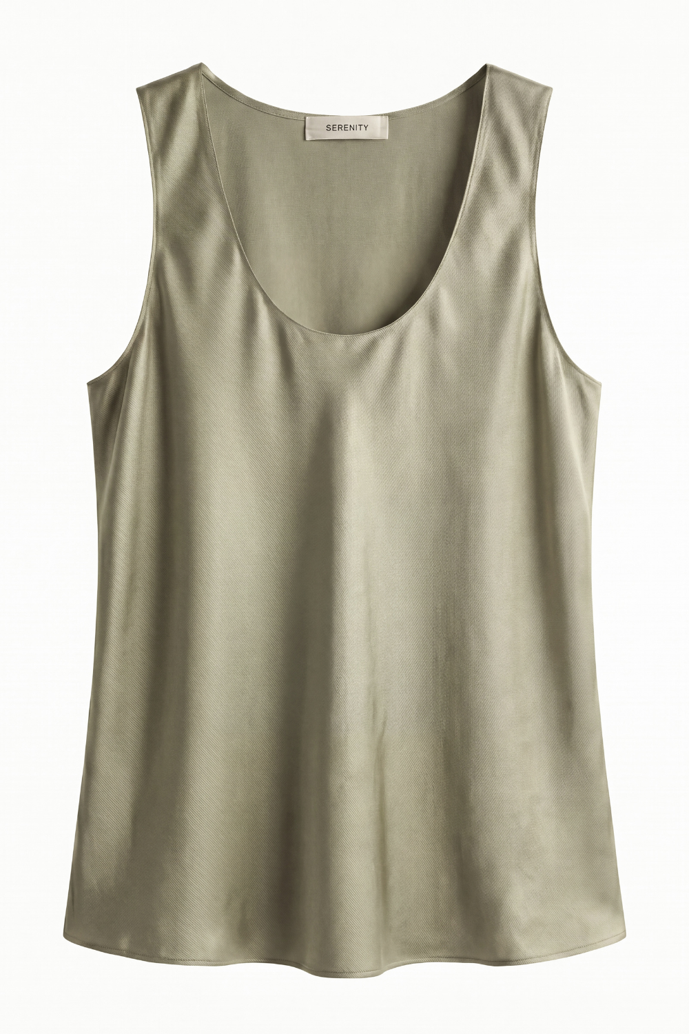 Dana Dusty-Sage tank top in Silk Twill